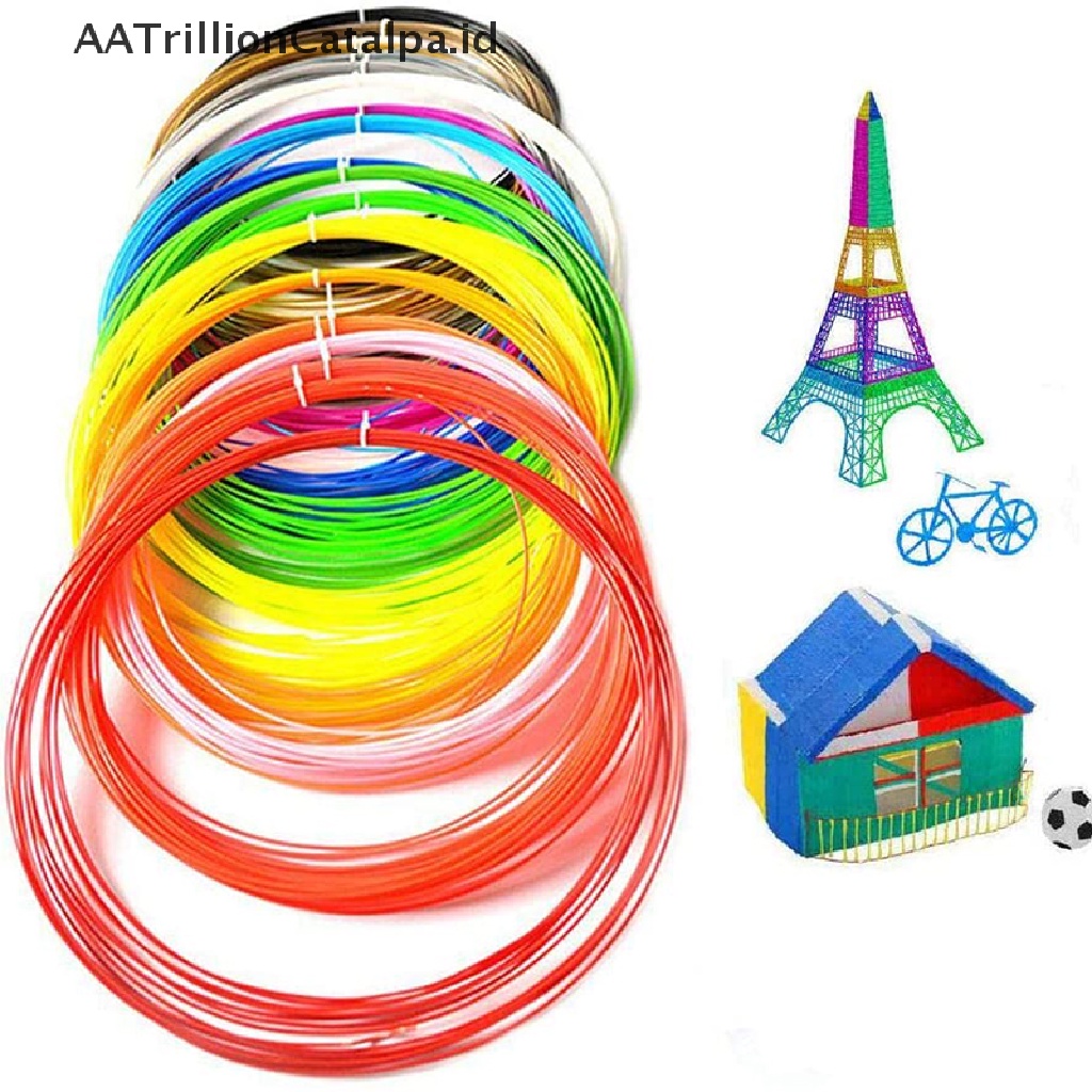 Aatrillioncatalpa Filamen 12 Warna 1.75Mm 3m Per Color Untuk Pen Printer 3D