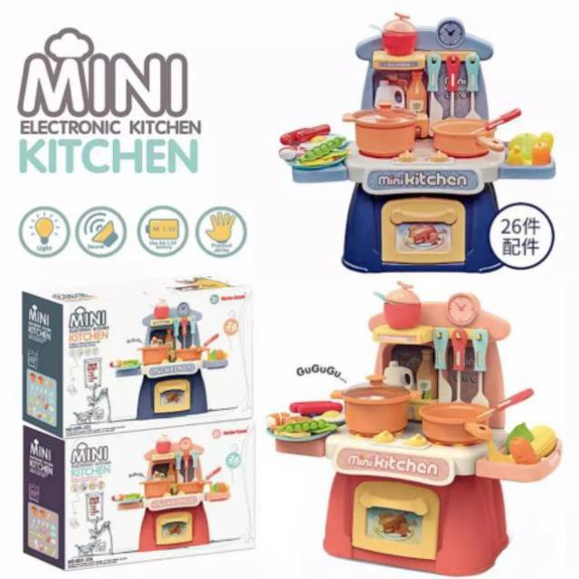 Mainan anak mini electronic kitchen set mainan masak masakan mini kitchen