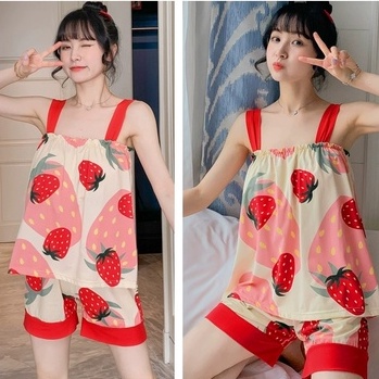 RULIF Baju tidur Tanktop sexy wanita / piyama wanita tanktop hotpant import spandek