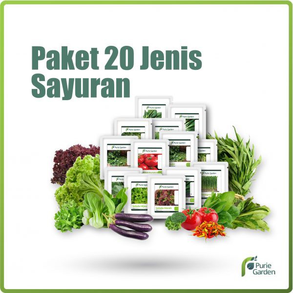 Purie Garden Paket 20 Jenis Benih Bibit Sayuran PG.SBY