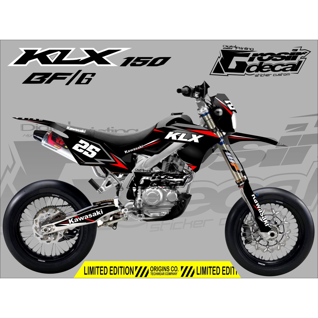 DECAL KAWASAKI KLX 150 BF/G/SE STIKER KAWASAKI KLX 150 BF/G/SE