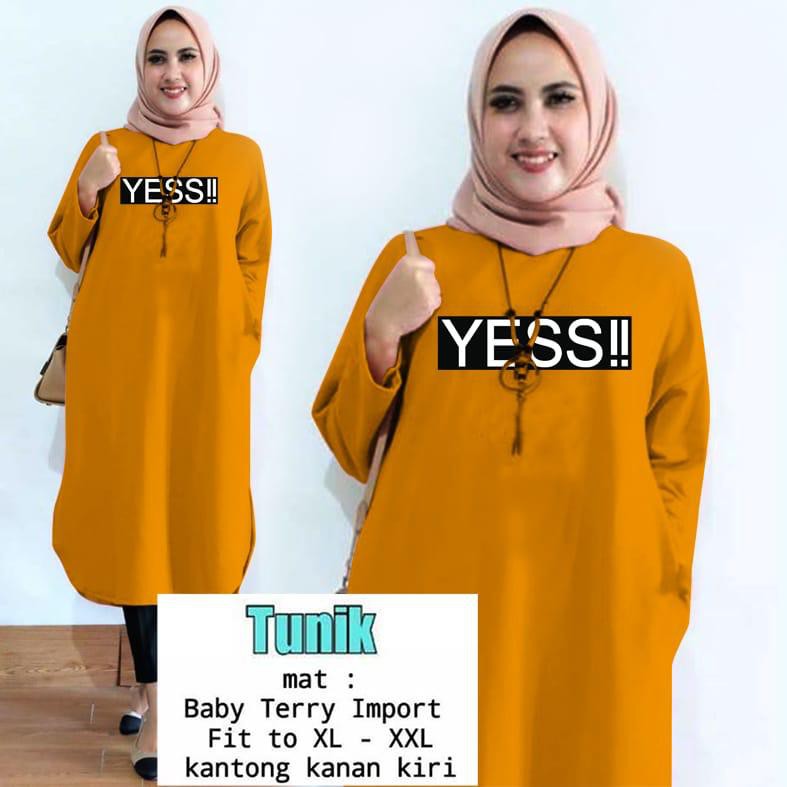 TUNIK YESSS / TUNIK MAMACHI / TUNIK POLOS/ TUNIK CEWEK / TUNIK PANJANG / TUNIK MOTE / TUNIK MUSLIM