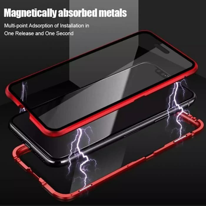 Case Depan Belakang Glass Premium Magnetic full cover Xiaomi Redmi Note 8 Pro
