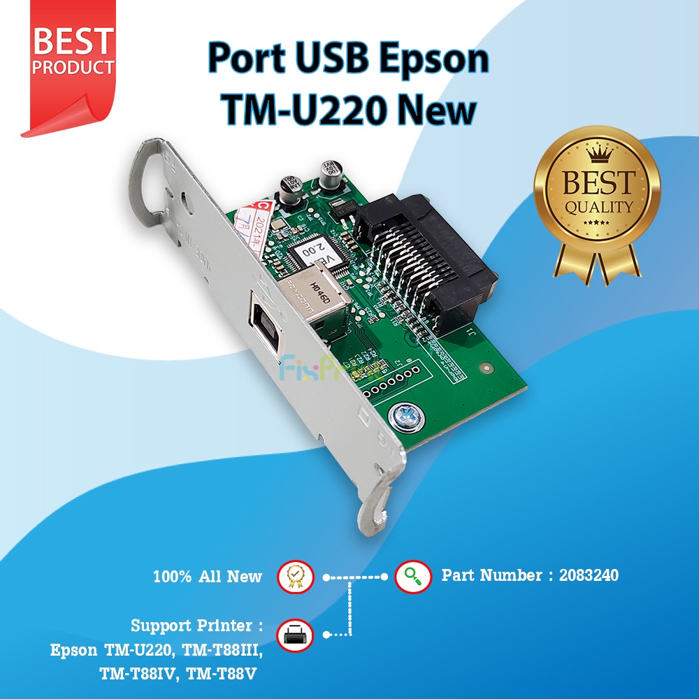 Port USB Epson TM-U220 TM-T88III TM-T88IV TM-T88V New USB Port Printer Kasir Epson TMU220 New Part Number 2083240