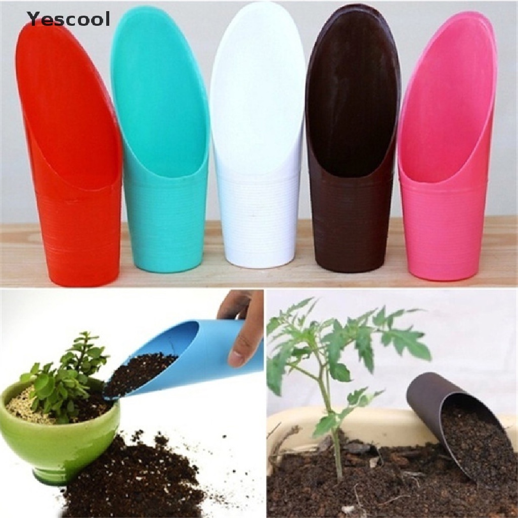 Yescool 1Pc Sekop Tanah Bahan Plastik Untuk Tanaman Bonsai Sukulen DIY