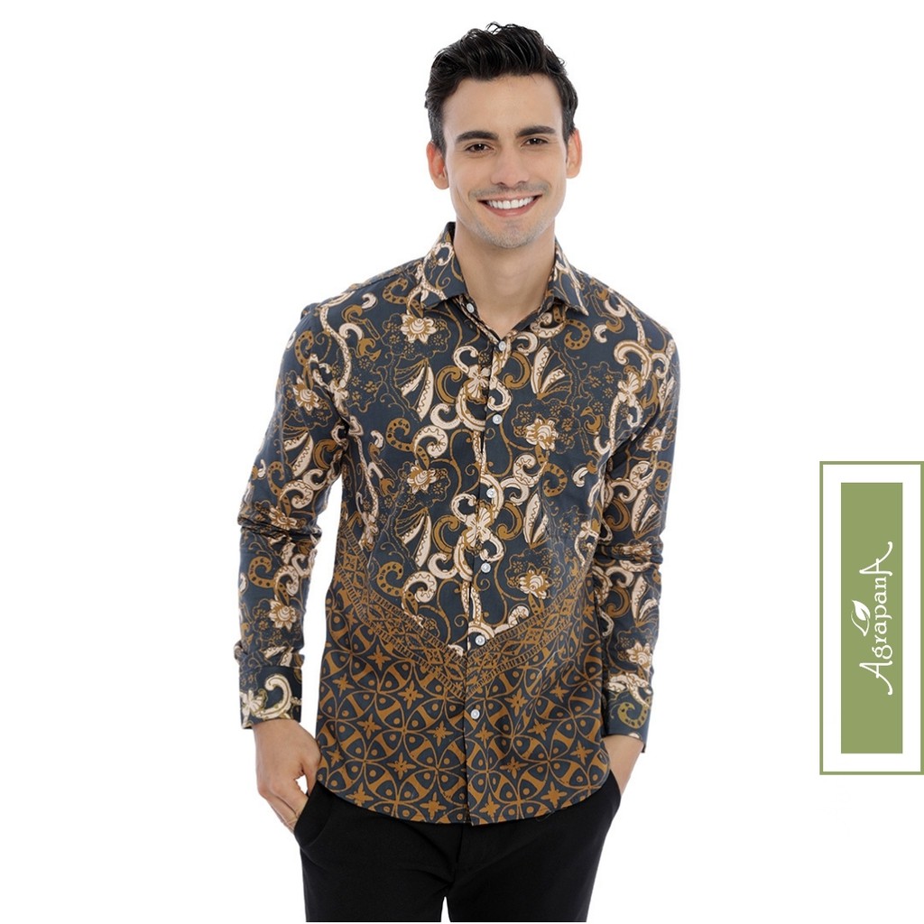 Jual Agrapana Batik Slimfit Danadyaksa Baju Kemeja Hem Batik Pria ...