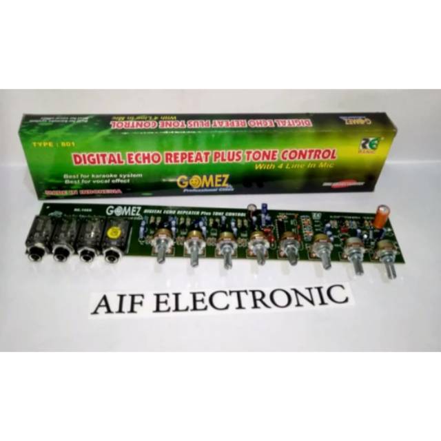 Kit Digital Echo Repeater Plus Tone Control With 4Line MIC GOMEZ