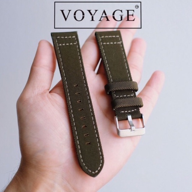 Strap kanvas nato jeans army apple watch 3 4 5 iwatch 44mm 42mm retro iwo 9 8 jam tali 22mm samsung