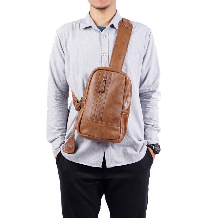 Kenes Leather Tas Pinggang Waist Bag Kulit Asli Premium ALVARO CH - Free Grafir Nama