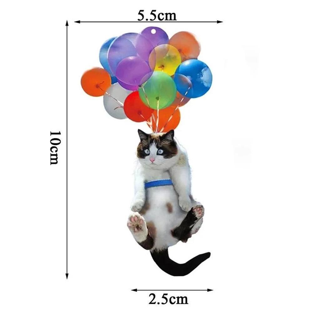 Rebuy Car Hanging Ornament Dekorasi Interior Mobil Untuk Hadiah Kucing Lucu Hiasan Dinding Balon Warna Warni Akrilik