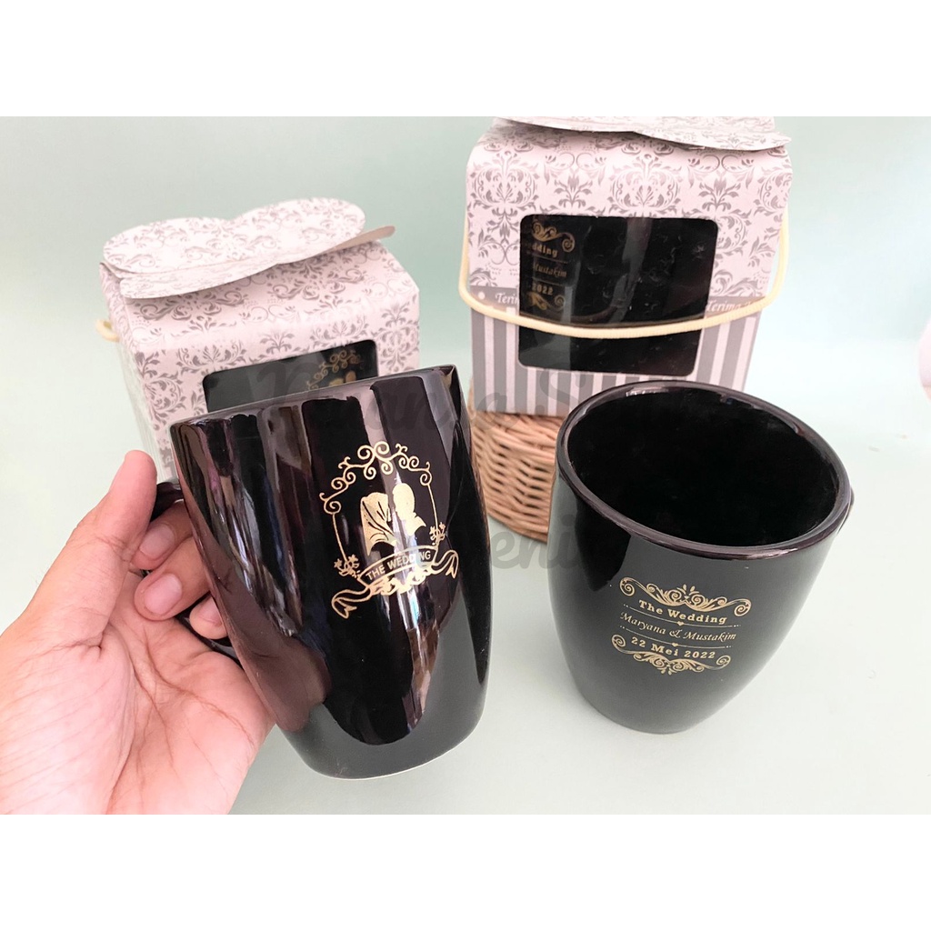 Souvenir Gelas Mug Keramik Mug Corel Gelas Gagang Keramik Cangkir Kopi Gelas Porselen Sablon