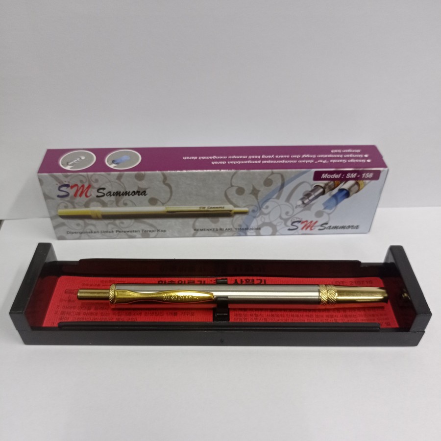 Pen Bekam Stainless Dus Ungu SM 158 / Lancing Device / Pena Bekam Sammora SM-158