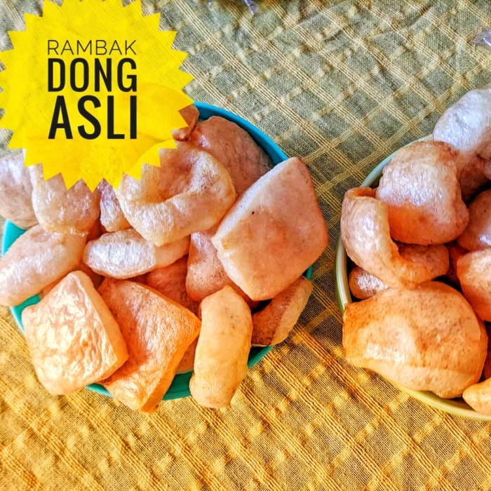 

Siap Krim Rambak Dong Kerupuk Kulit Sapi Asli Siap Makan - Asin