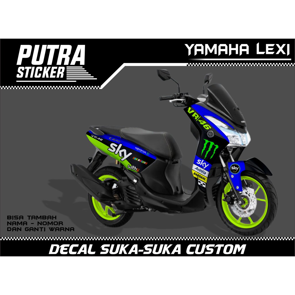 Sticker Decal Yamaha Lexi FULL BODY, sticker lexi