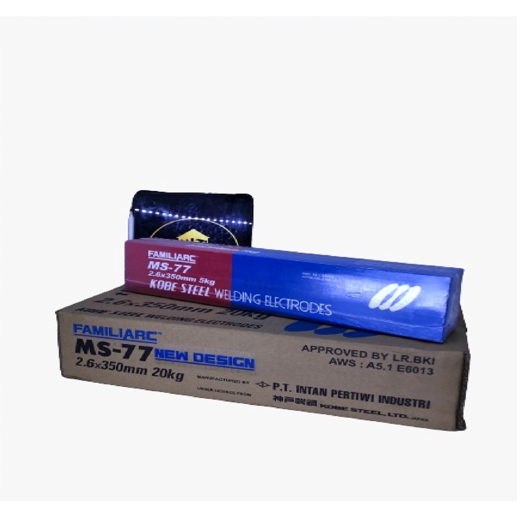 KAWAT LAS BESI KOBE MS-77 MS77 2.6MM 3.2MM 4.0MM PER 5KG