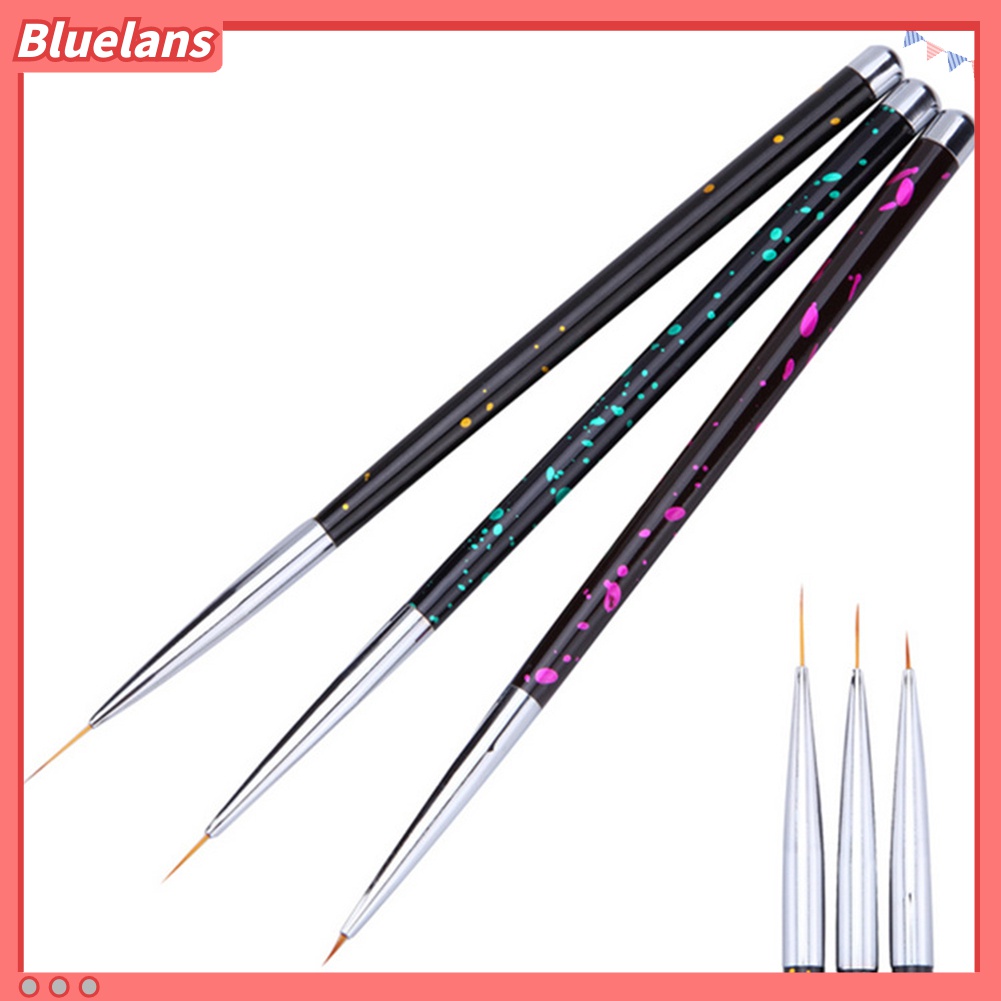 (In Stock) Kacamata Hitam Lensa Warna Warni ♡Set Brush Pen Liner Gambar Dot Bunga Grid Untuk Nail Art DIY