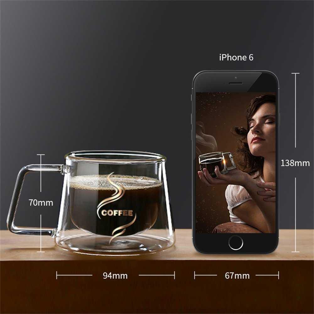 ASS Shop - Doomed Gelas Cangkir Kopi Double Glass Coffee Mug 200ml - CRW77382