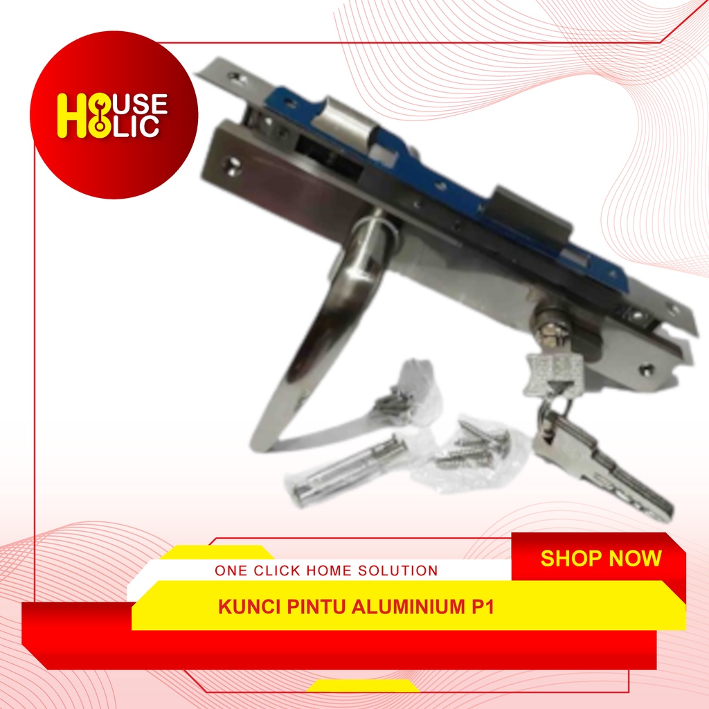 Kunci Pintu Almunium P1-20 / Handle Pintu Almunium / Gagang Pintu