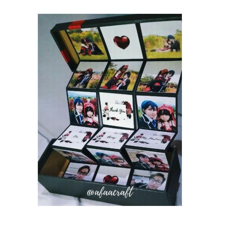 

[KODE 1657] Gift Box Photobox Hardbox Kotak Kado Foto Pop Up Hadiah Ulang Tahun wisuda Medium