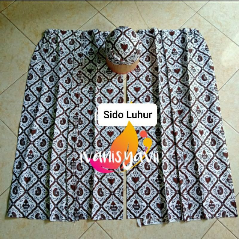 Set Jarik + Blangkon Polos, Motif Sido Luhur