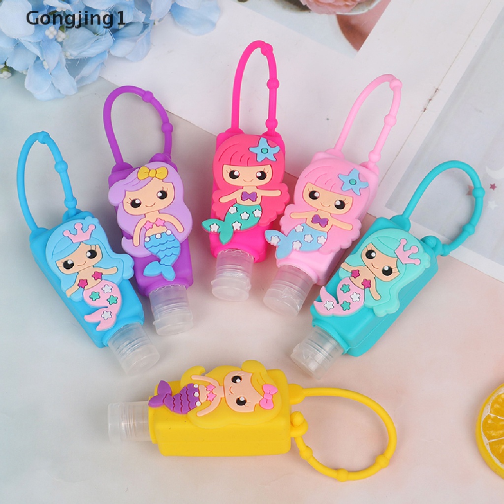 Gongjing1 Botol Hand Sanitizer Anti Bakteri Bahan Silikon Bentuk Mermaid