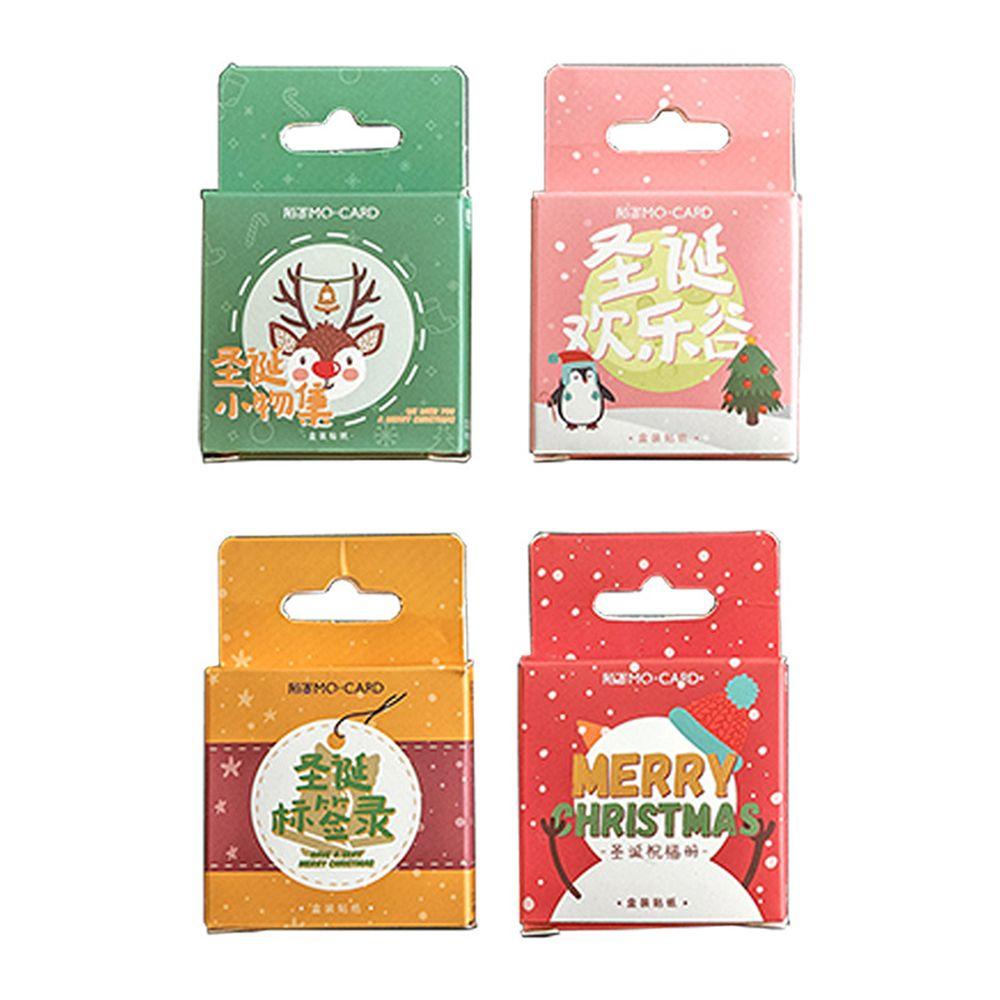 Populer 45pcs/Boxed Paper Sticker New Berkah Diary Label Merry Christmas Series