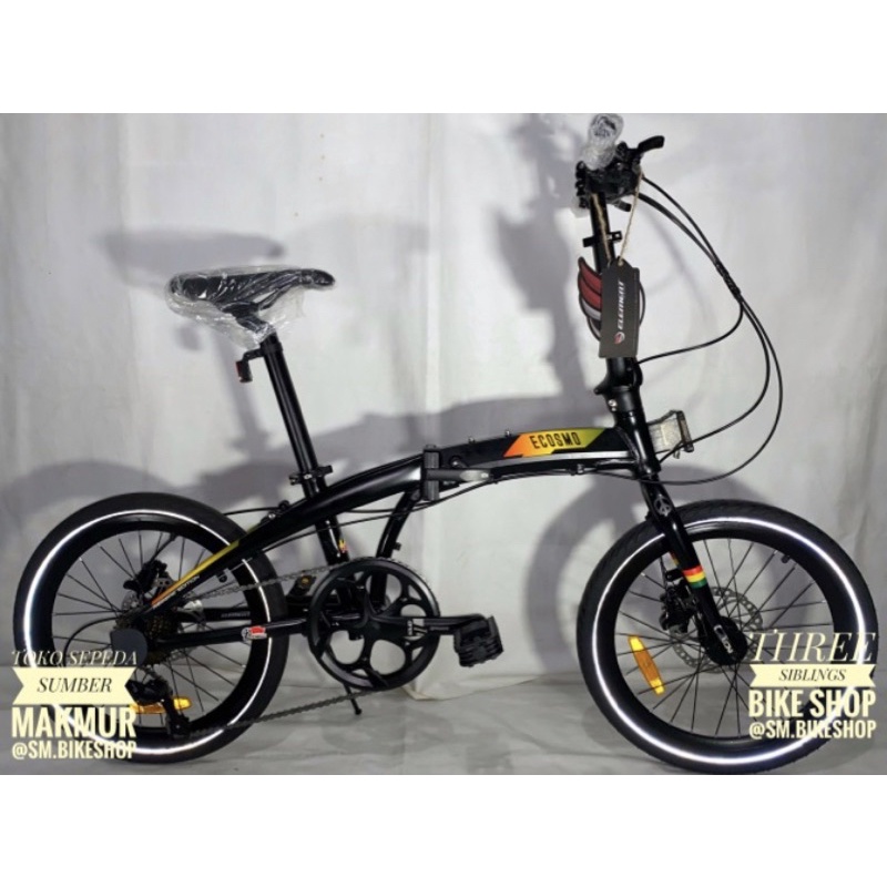 SEPEDA LIPAT ELEMENT ECOSMO REGGAE 20 INCH HYDRAULIC , ALLOY, BANYAK BONUSNYA 