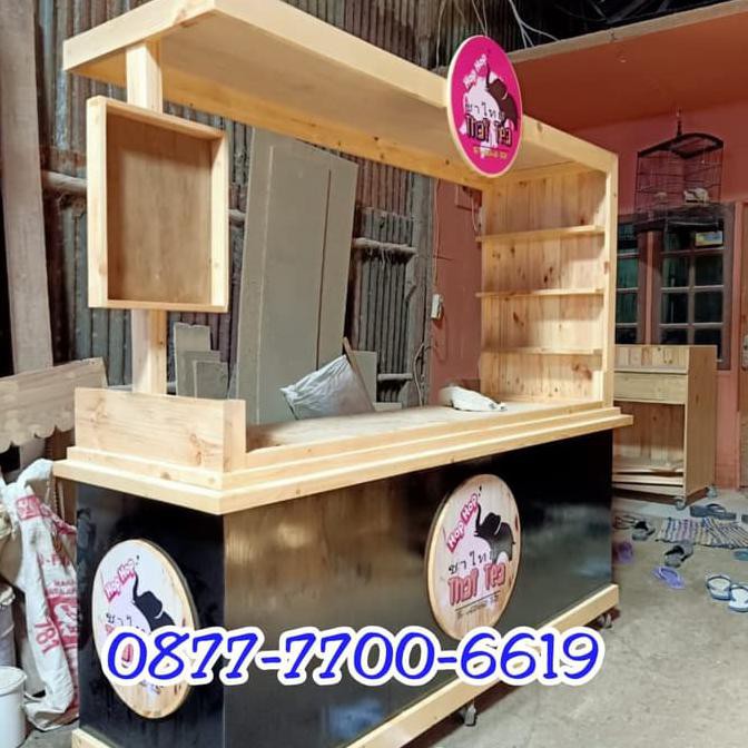 booth gerobak jati belanda / booth minuman jati belanda / booth kayu