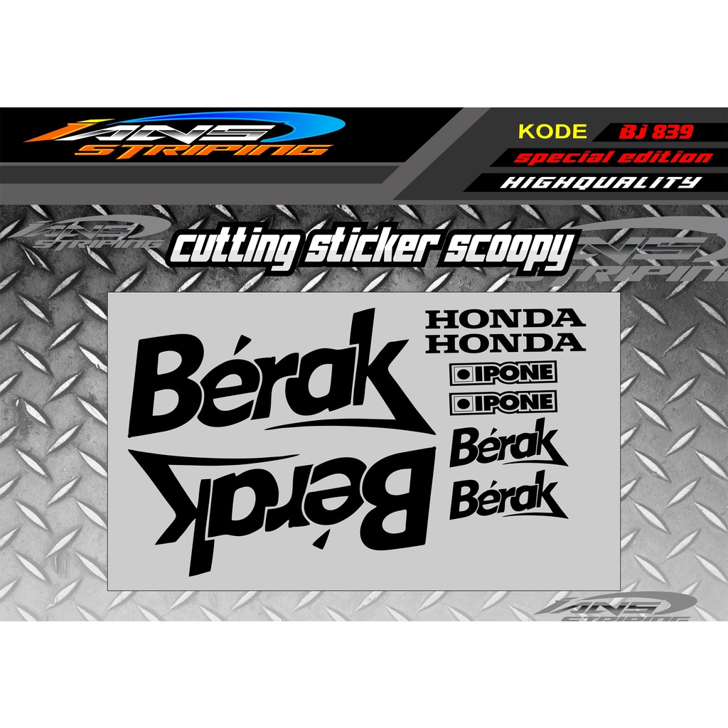 STIKER CUTTING SCOOPPY / CUTTTING STIKER VESPA / STICKER VIRAL