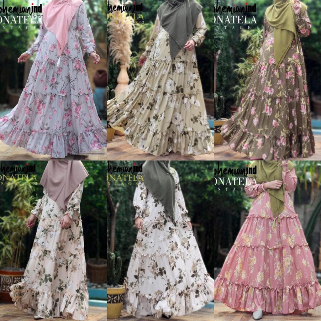 Donatella vintage - Dress Donatella - gamis import - dress motif - Ninos design - gamis Ninos