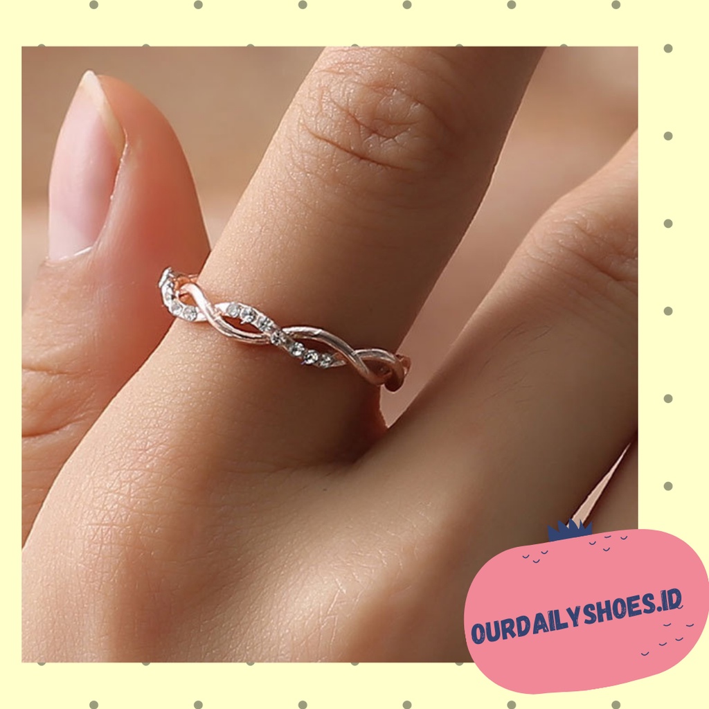 ★ODS★ Cincin Gaya Vintage K14 Untuk Wanita Ring Female Fashion Personality Light Luxury kekinian