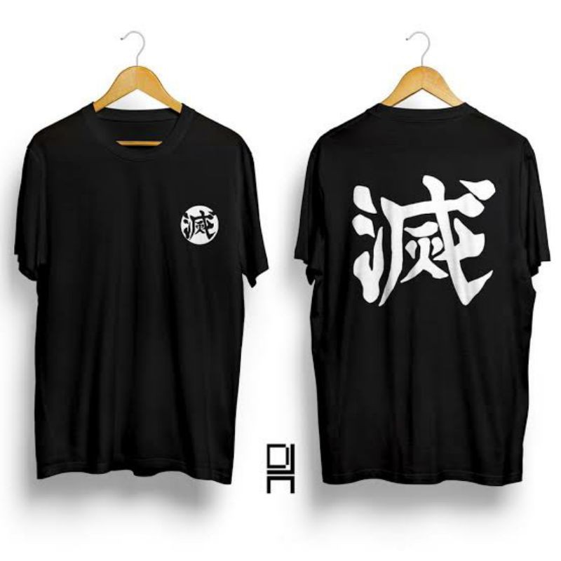 tshirt kaos baju anime kimetsu no yaiba logo kanji