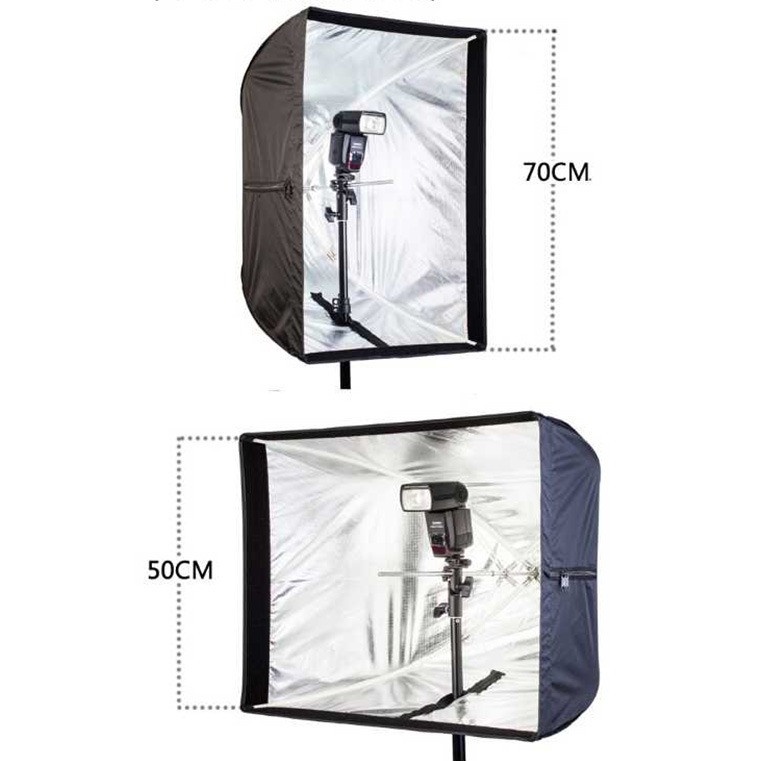 Softbox Lighting Studio Payung Reflektor 50x70cm Flash Speedlight