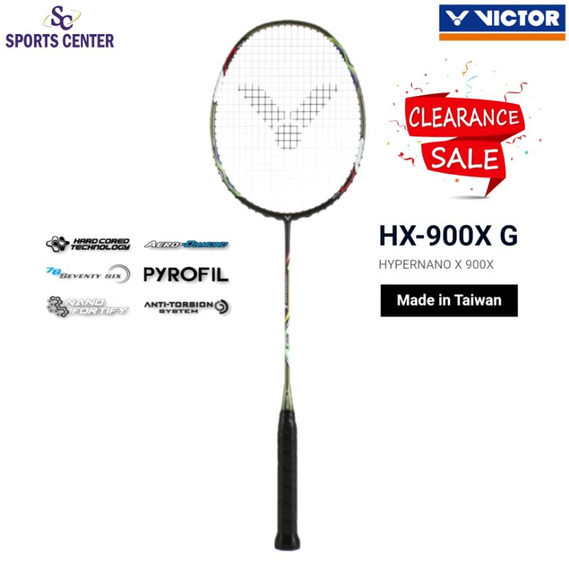 Clear Sale Raket Badminton Victor Hypernano X 900X / HX 900 X Dominator