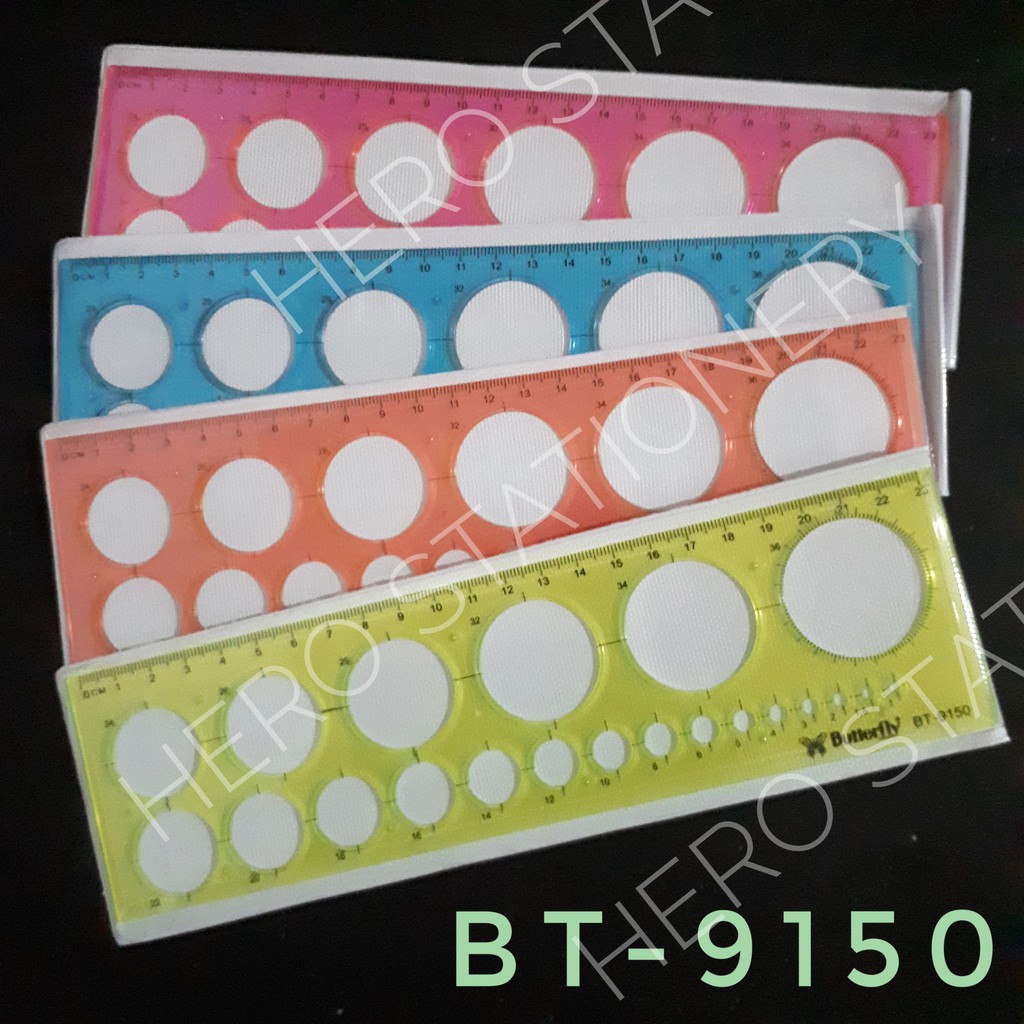 

Butterfly ruler penggaris pola cetakan lingkaran BT-9150