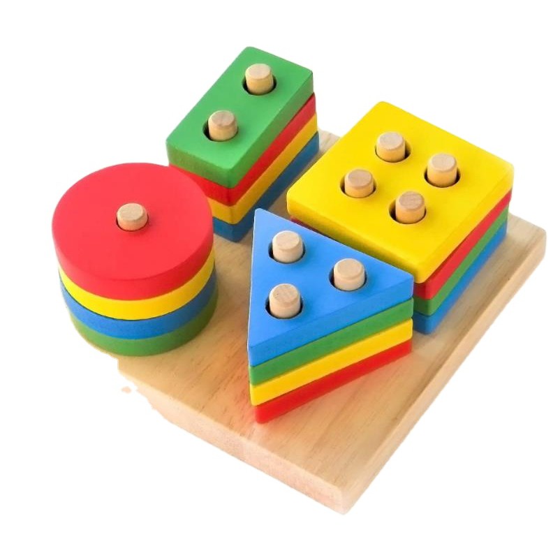 Puzzle Kayu Geometri Shape - GEOMETRY BOARD - Mainan Edukasi Balita - Early Learning