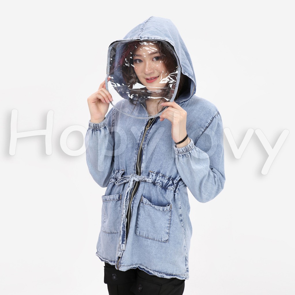 HOPYLOVY - Jaket Hoodie Wanita Anti Corona Selvia