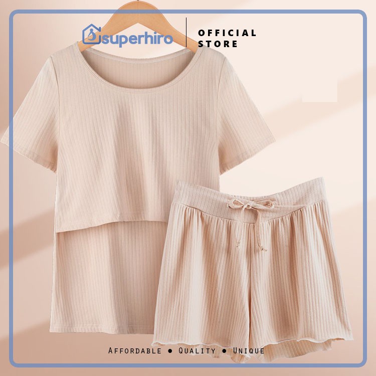 Baju Setelan Pendek Menyusui Busui Hamil Nursing Maternity Big Size