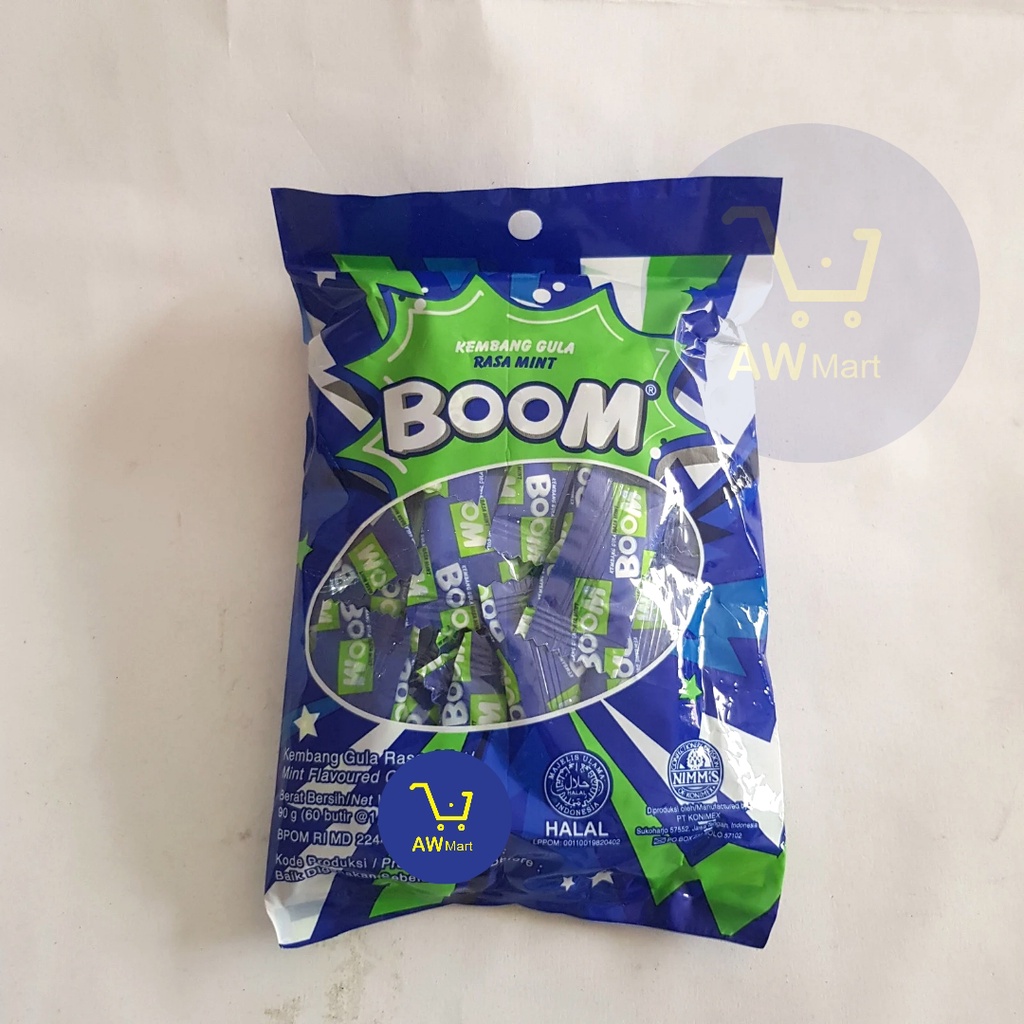 PERMEN BOOM KEMBANG GULA RASA MINT (MINT/STRONG MINT) 90G