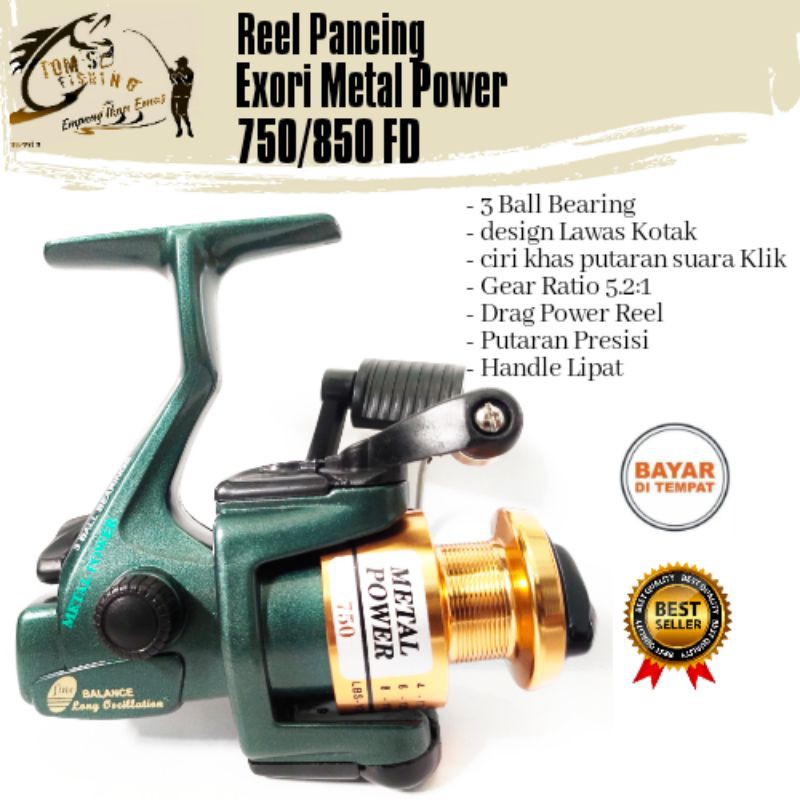 Reel Exori Metal Power 750 FD Spool Alumium Murah