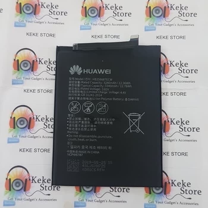 Baterai Original Huawei Nova 3i HB356687ECW 3340Mah Battery Batre