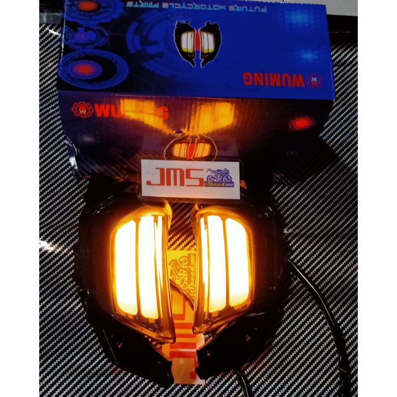 lampu sen depan yamaha nmax new 2020 wuming senja biru sen tetap kuning pnp