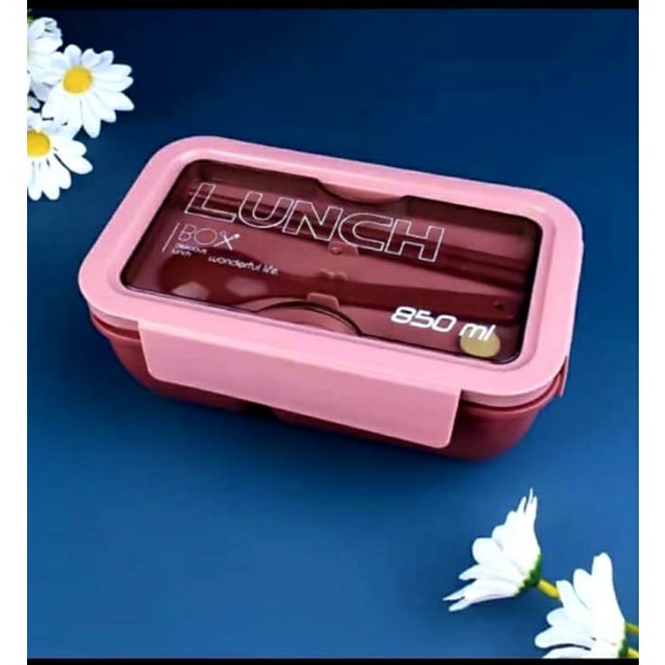 Lunch Box Warna 1100ML Sendok+Sumpit (LB1100) - Tempat Makan