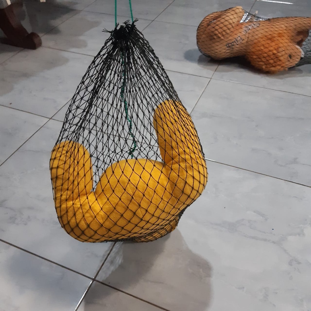 keramba koja korang kantong jaring kepis rajut tempat wadah ikan pancingan tali serut 60 cm