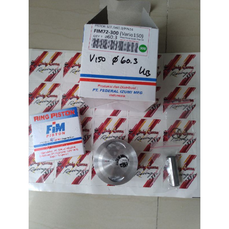 PISTON KIT SEHER RING FIM 72 DIAMETER 57.3 57.8 58.3 58.8 59.3 59.8 60.3 PEN 14 MM VARIO PCX 150 CC-2