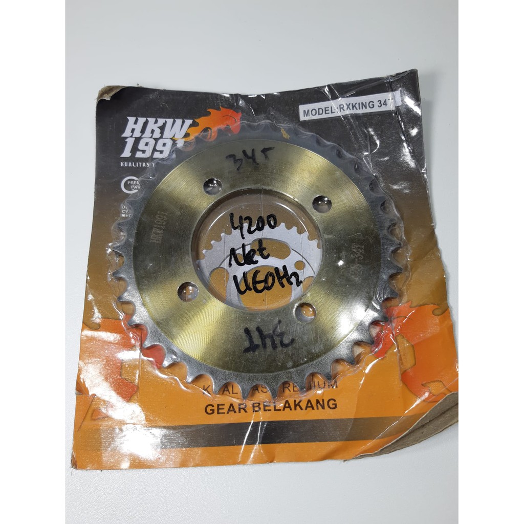 GEAR / GIR BELAKANG 428 SEPUHAN YAMAHA RXZ / RX KING MEREK HKW-34T