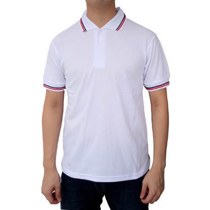 KAOS KERAH POLOS /POLO POLOS MURAH WARNA PUTIH LIST/ POLO GROSIR / POLO SHIRT / SHIRT / POLO SERAGA