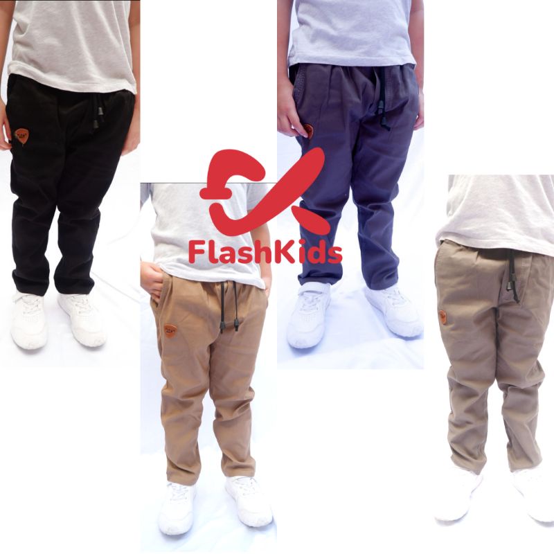 Flashkids Celana Chino Anak Panjang 1-15 Tahun Unisex Stretch