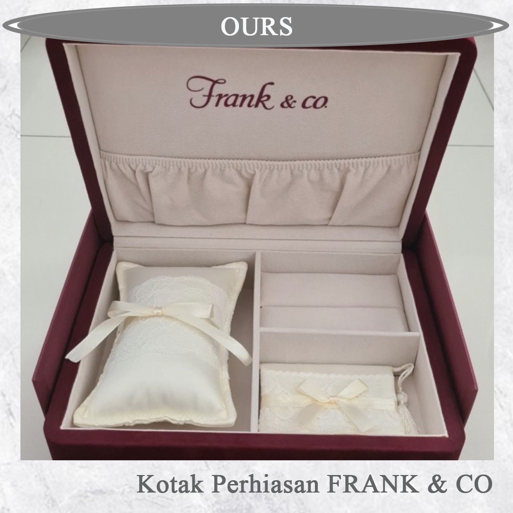 KOTAK PERHIASAN FRANK N CO SET KHUSUS SESERAHAN WEDDING + hardbox nya