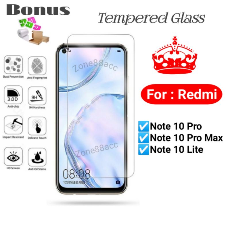 Antigores Tempered glass screen guard protector Redmi Note 10 10Pro 10ProMax 10lite Pro Max ProMax lite TG Bening Antiblue Spy Blue light Full Garskin Lensa Lens Pelindung Layar Kamera ceramic kaca